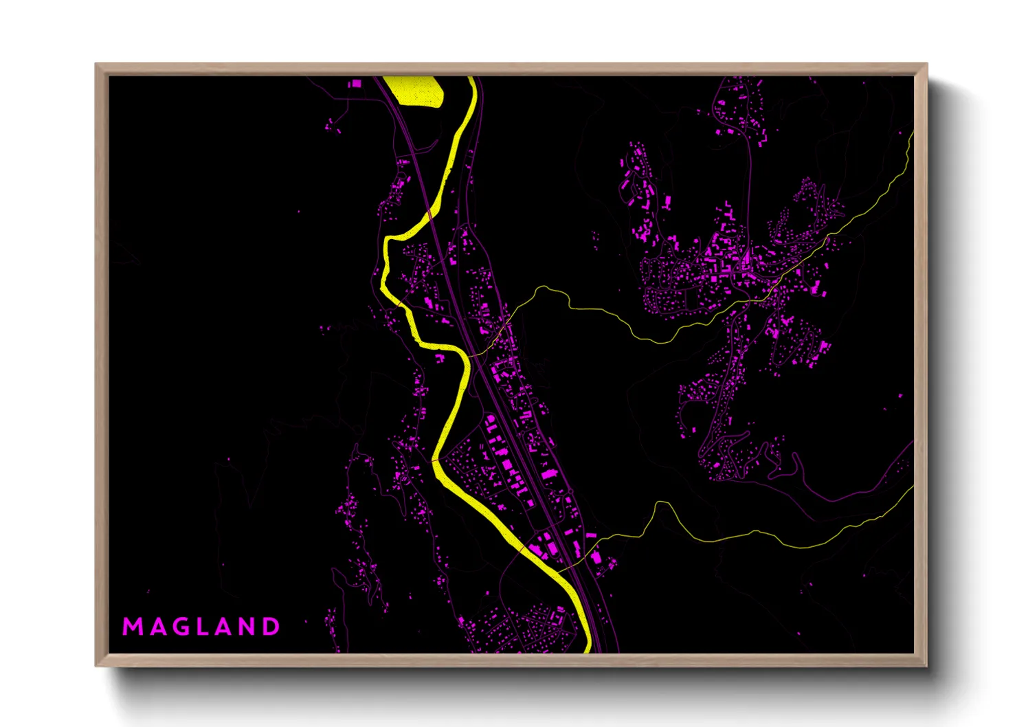 Une affiche de carte sur Magland