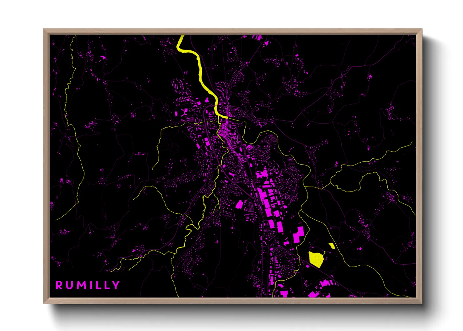 Une affiche de carte sur Rumilly
