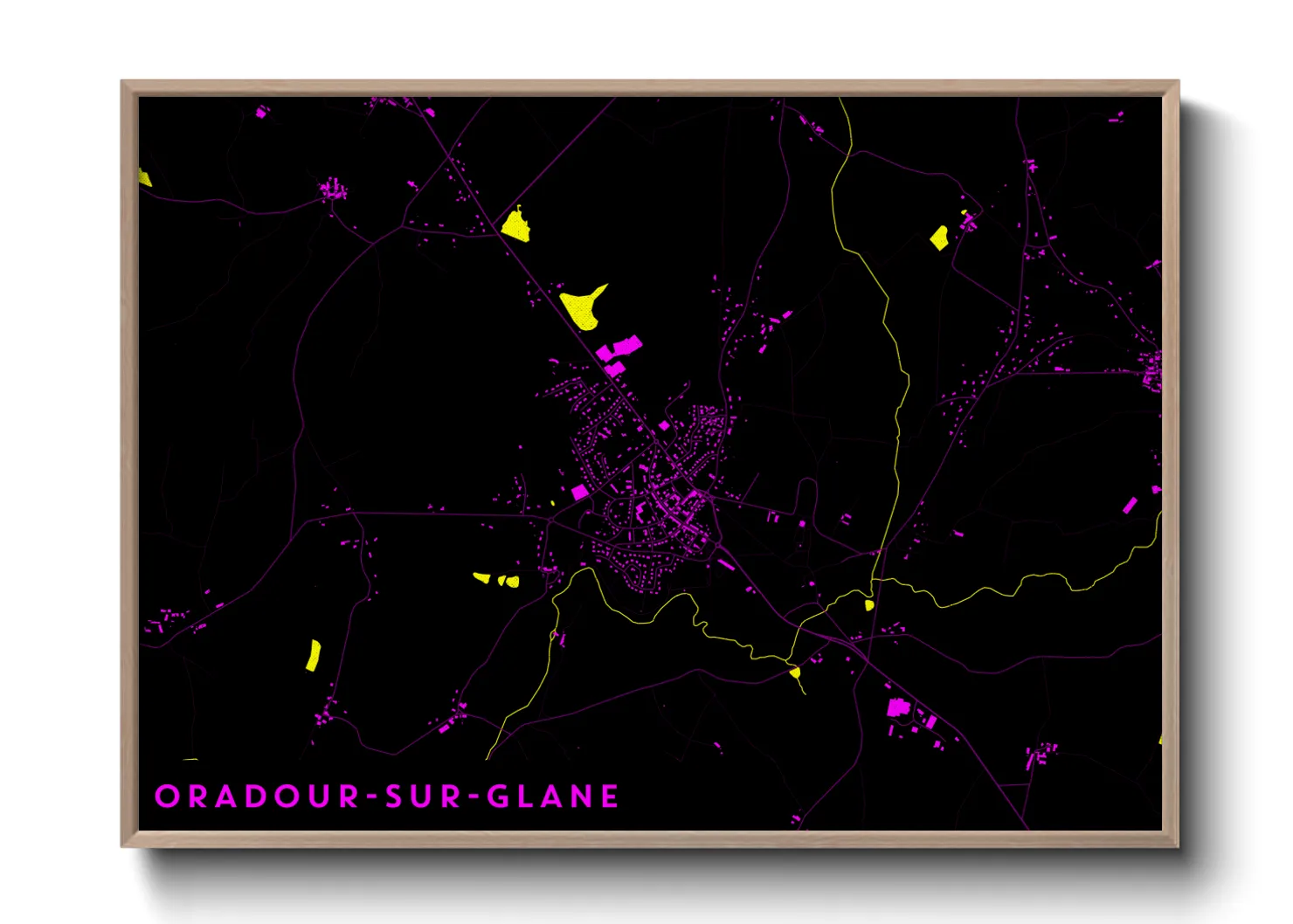 Une affiche de carte sur Oradour-sur-Glane
