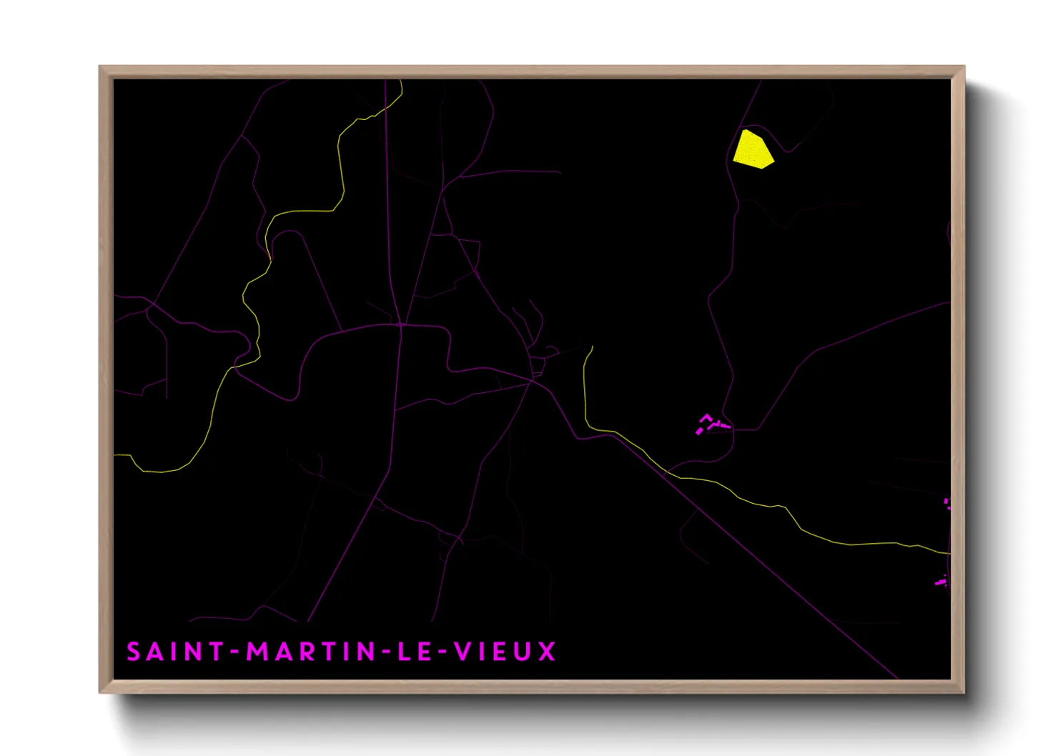 Une affiche de carte sur Saint-Martin-le-Vieux