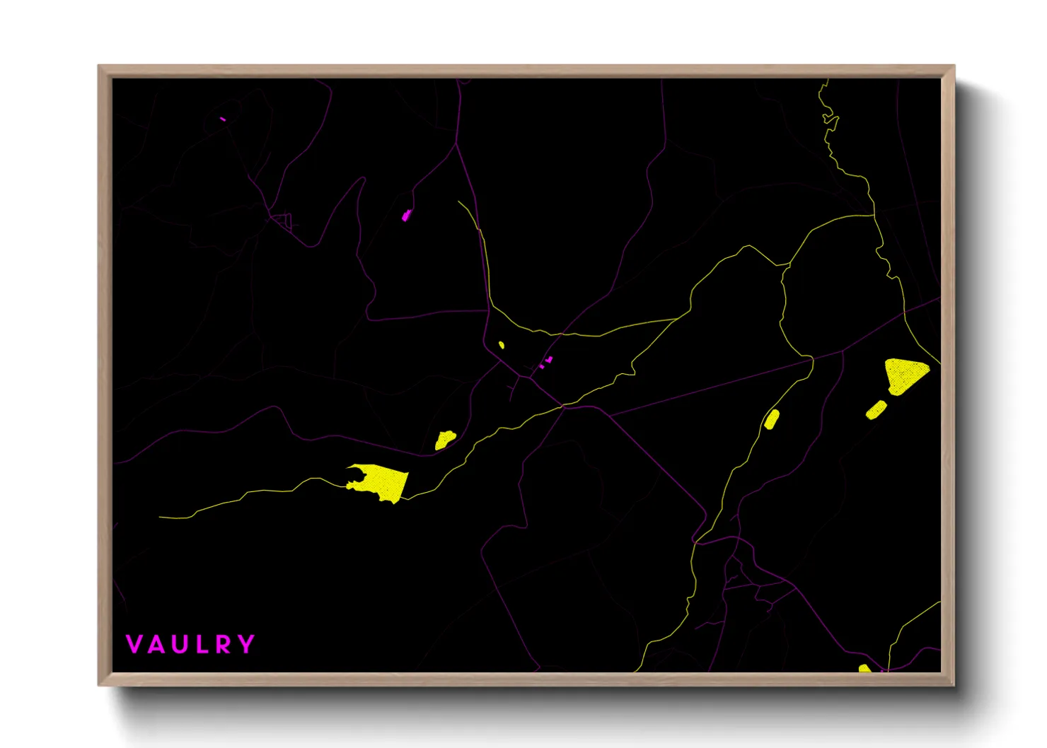 Une affiche de carte sur Vaulry