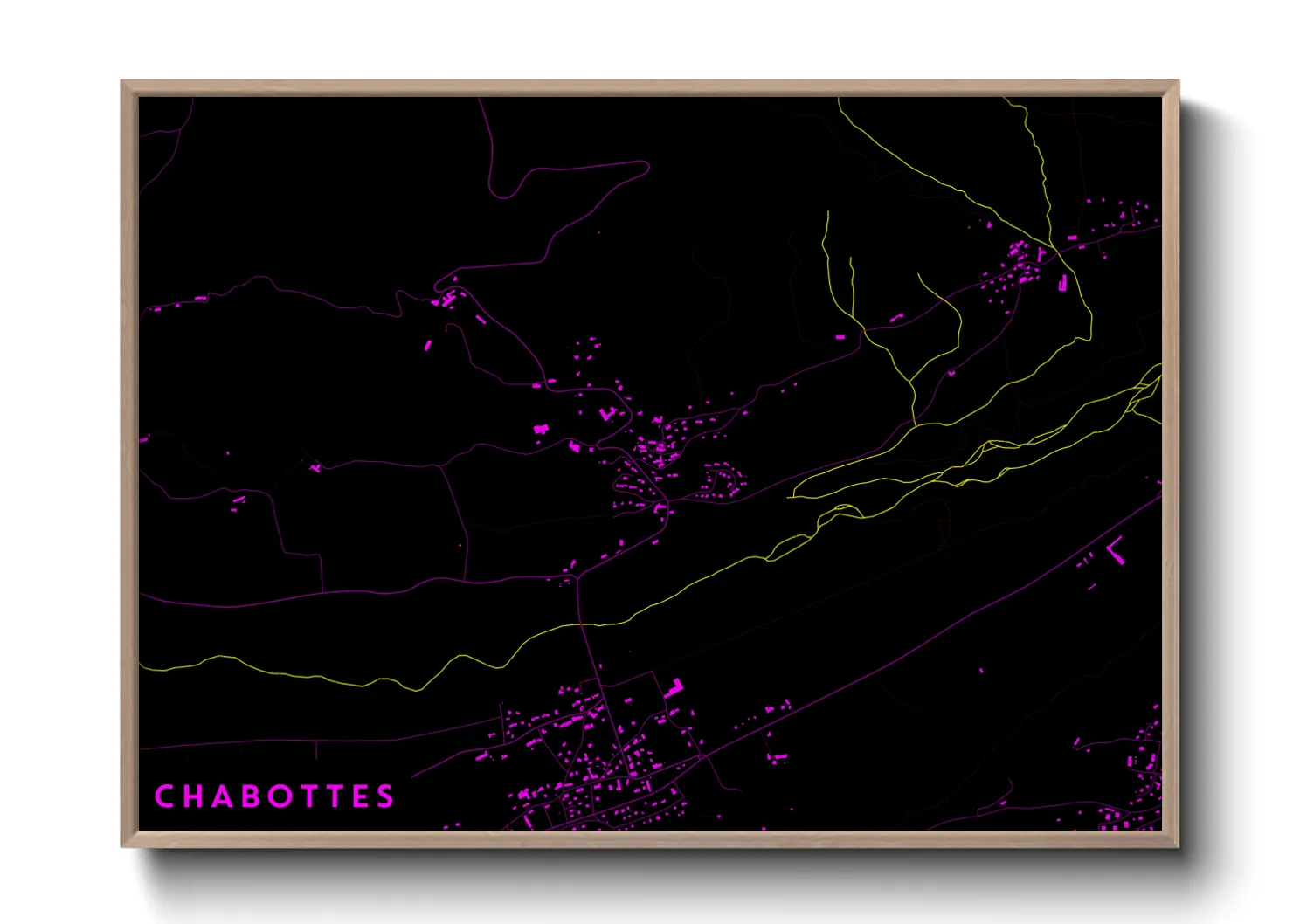 Une affiche de carte sur Chabottes