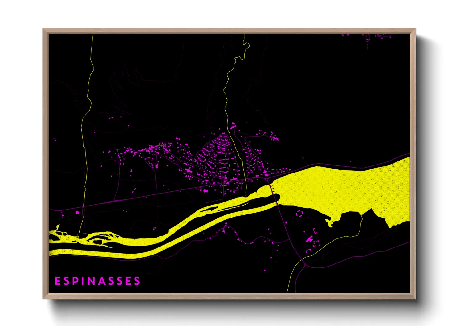 Une affiche de carte sur Espinasses