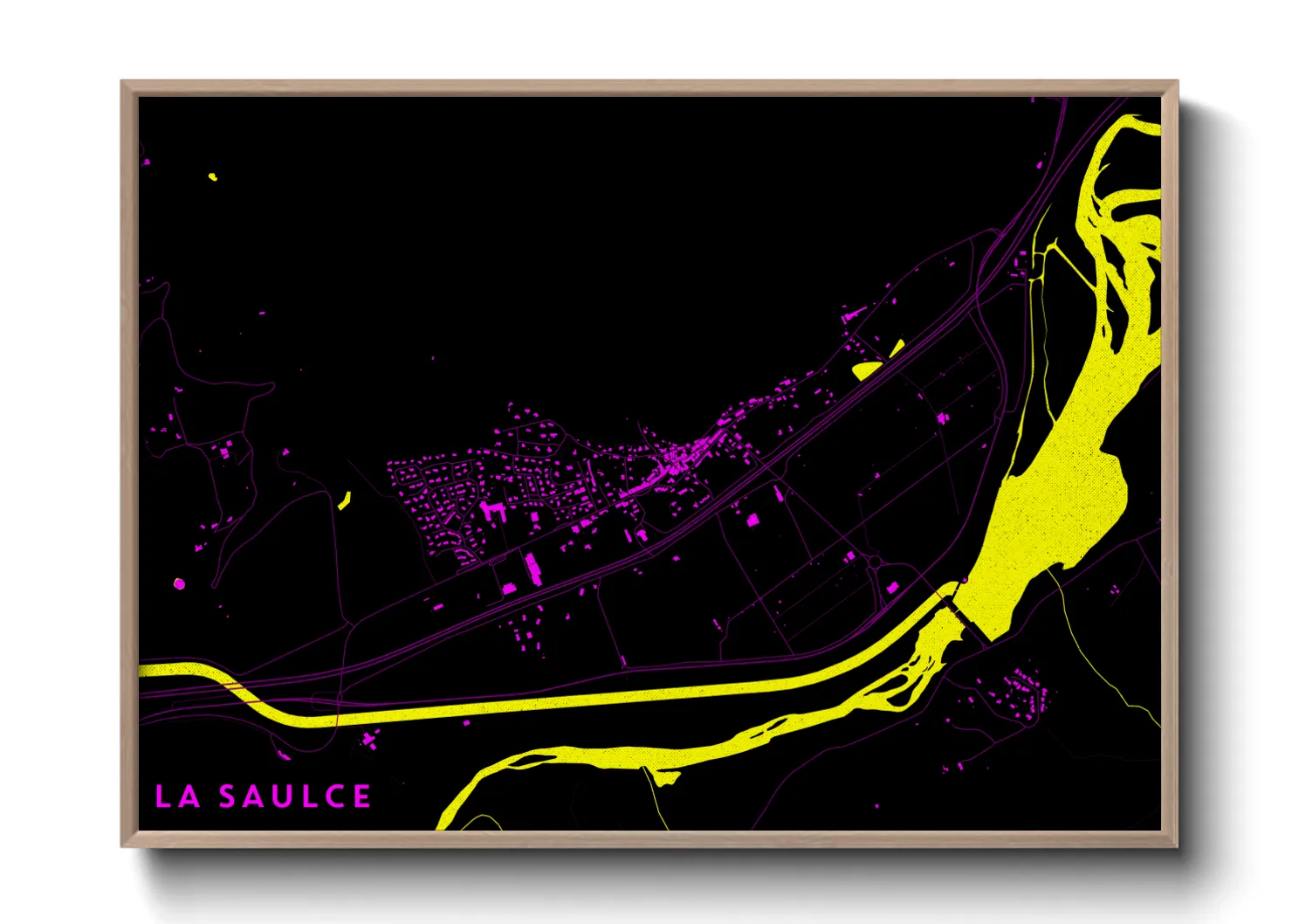 Une affiche de carte sur La Saulce