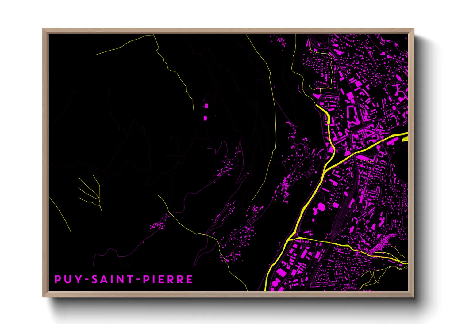 Une affiche de carte sur Puy-Saint-Pierre