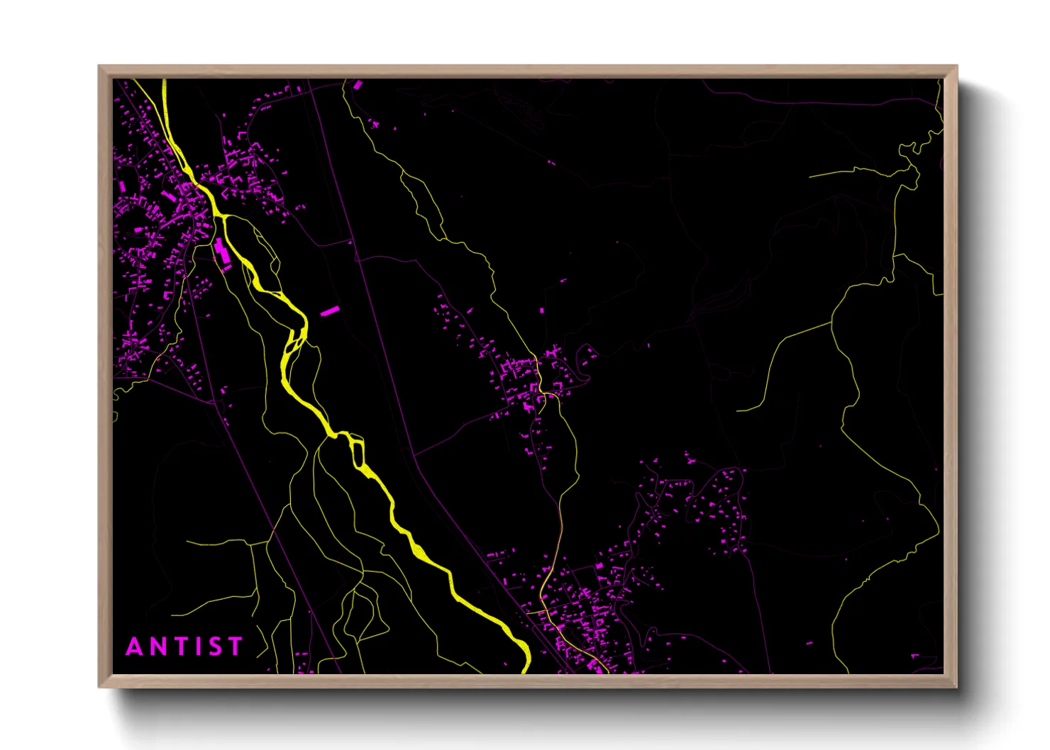 Une affiche de carte sur Antist