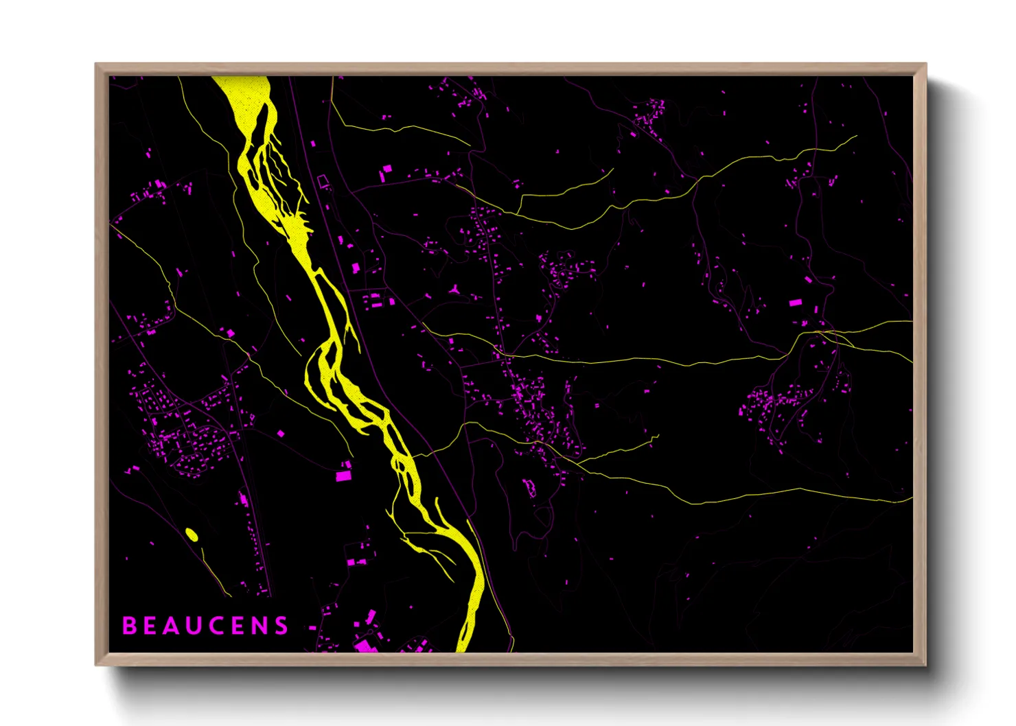 Une affiche de carte sur Beaucens