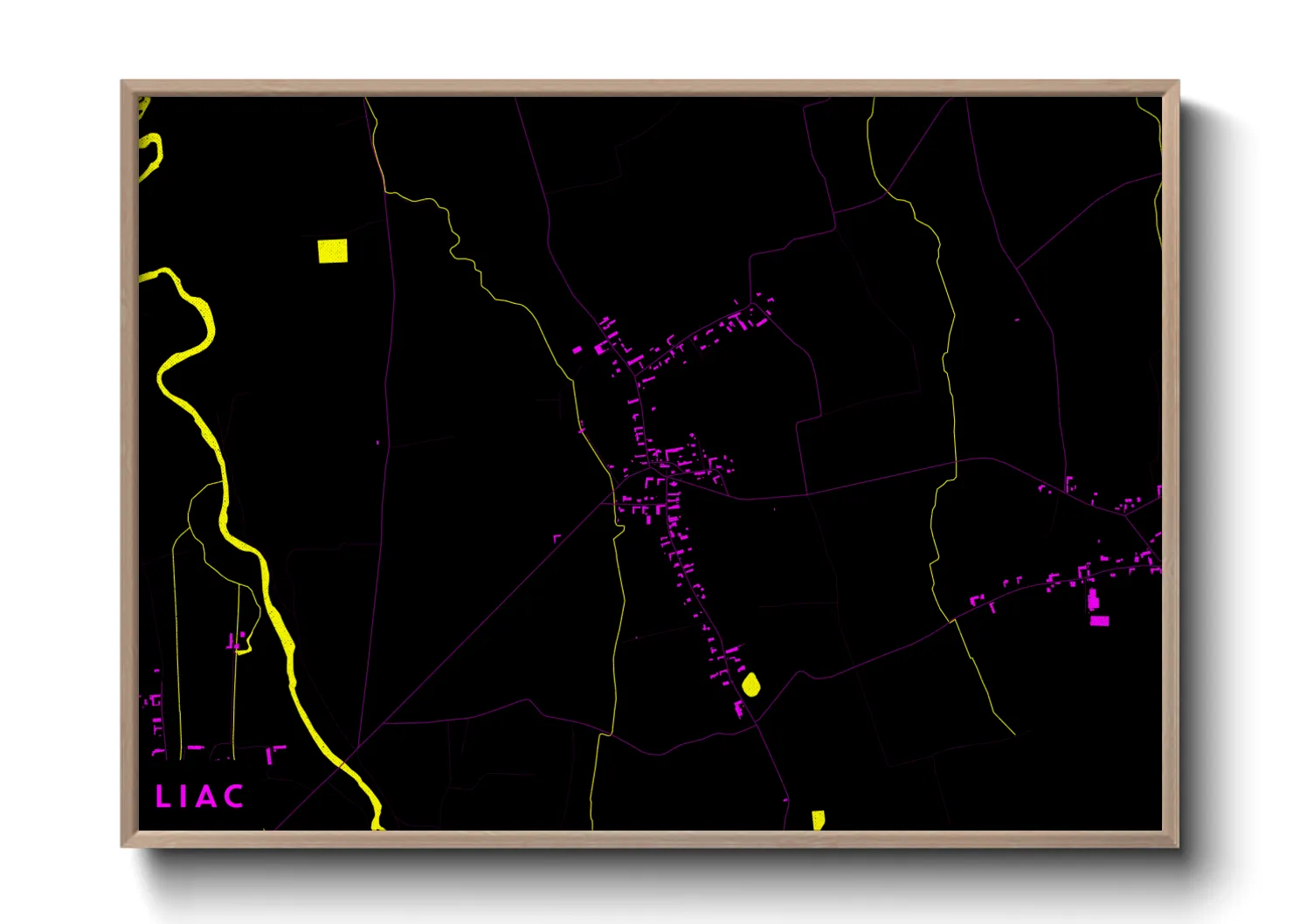 Une affiche de carte sur Liac