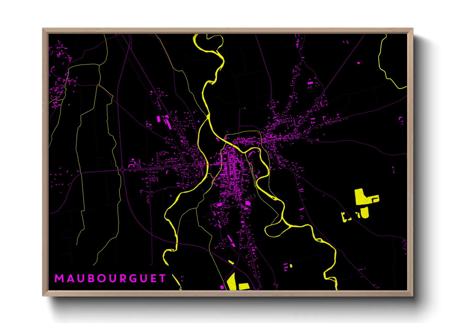 Une affiche de carte sur Maubourguet