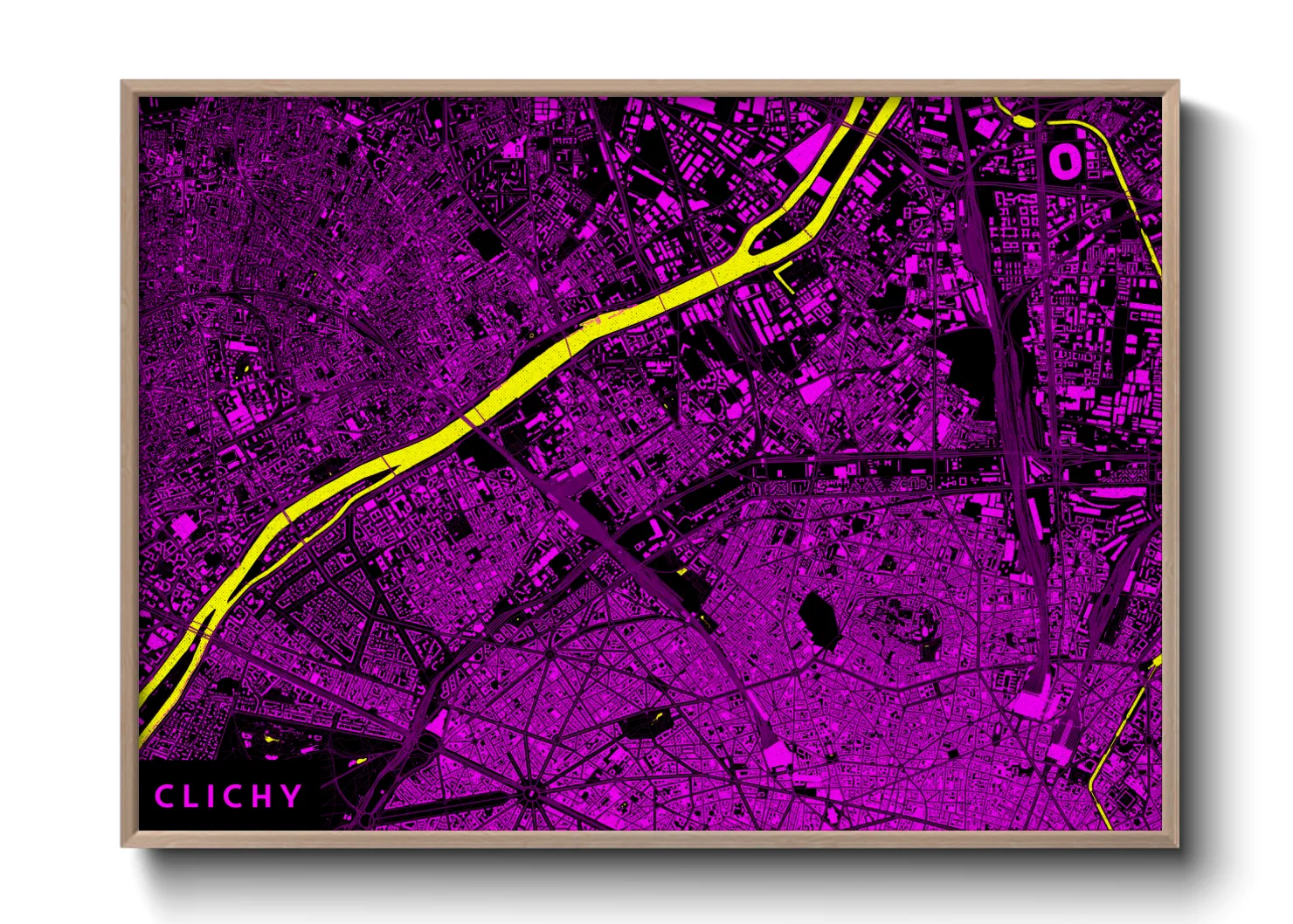 Une affiche de carte sur Clichy