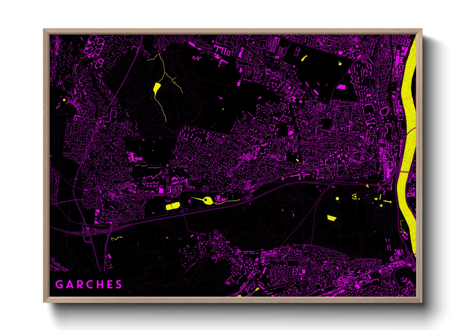 Une affiche de carte sur Garches