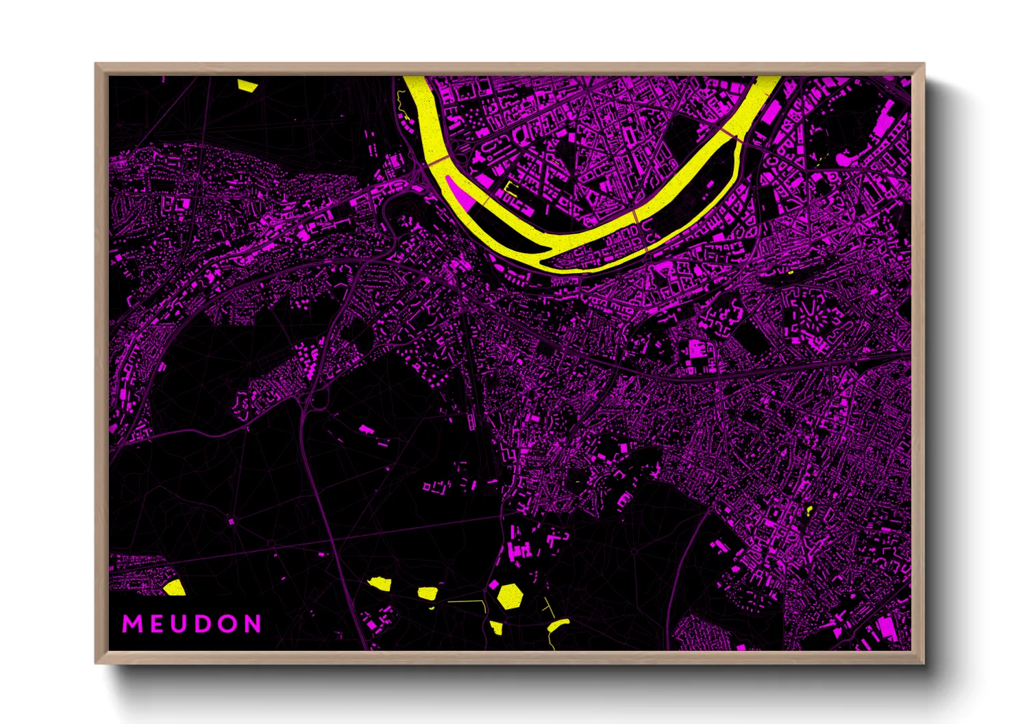 Une affiche de carte sur Meudon