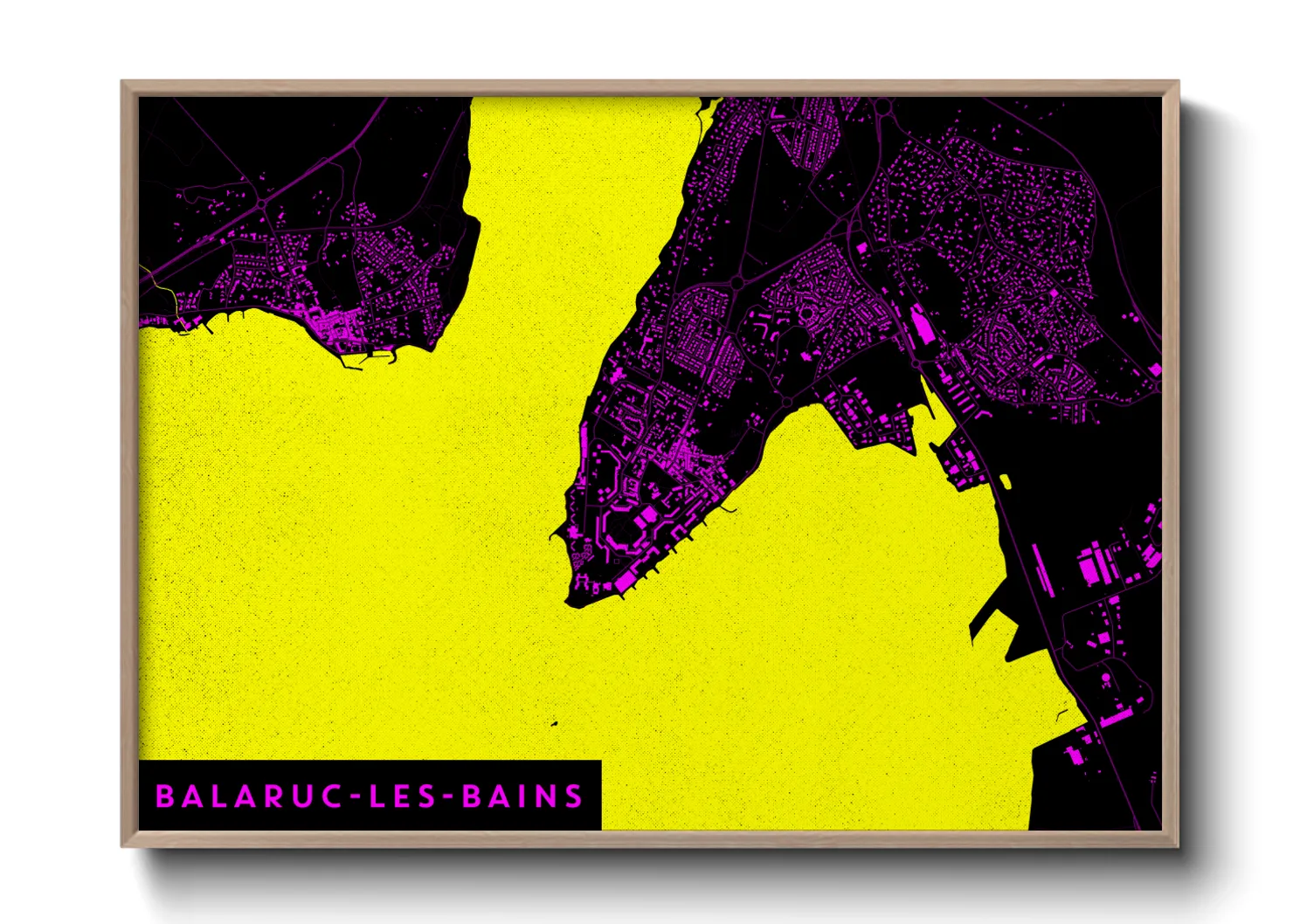 Une affiche de carte sur Balaruc-les-Bains