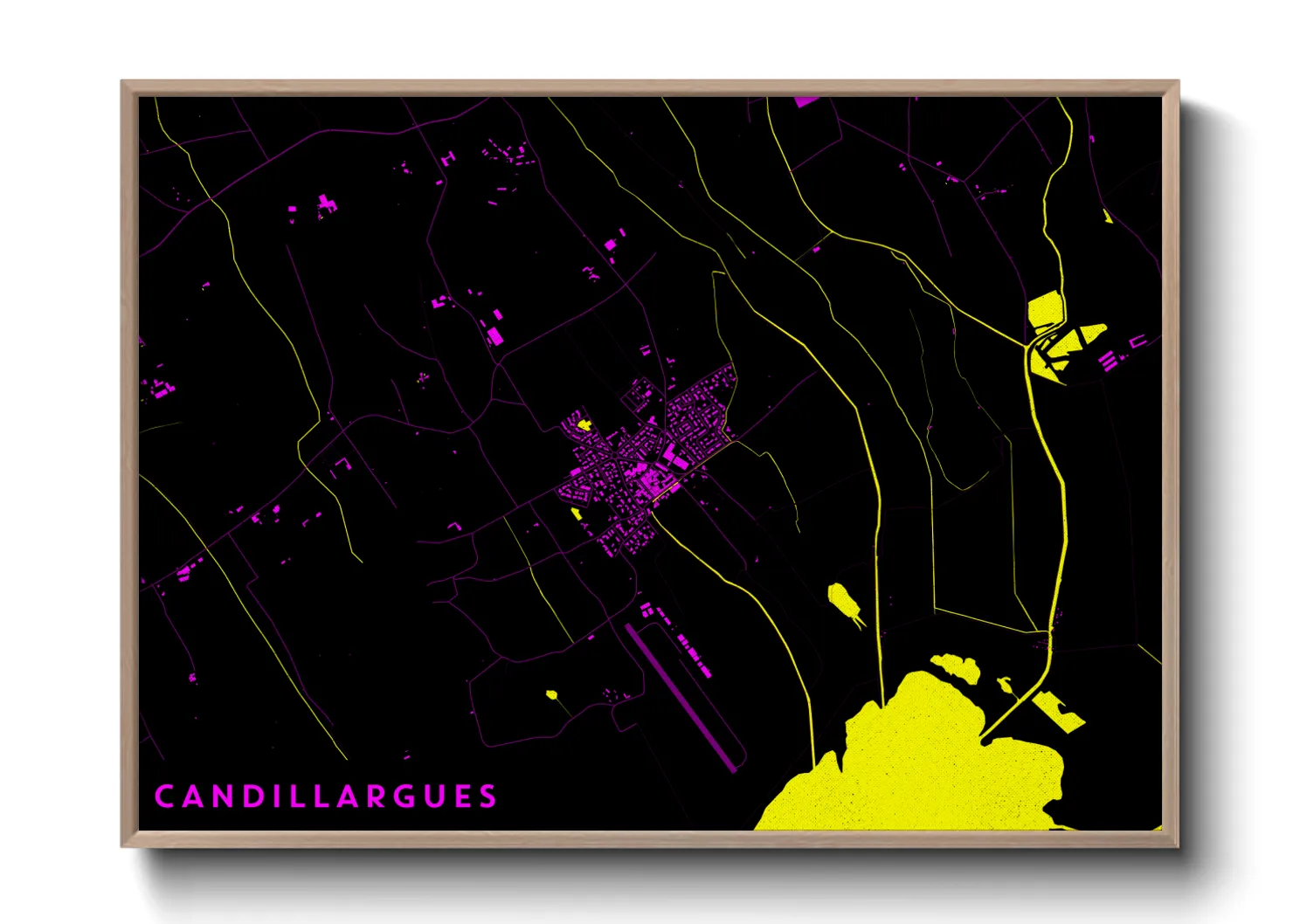 Une affiche de carte sur Candillargues