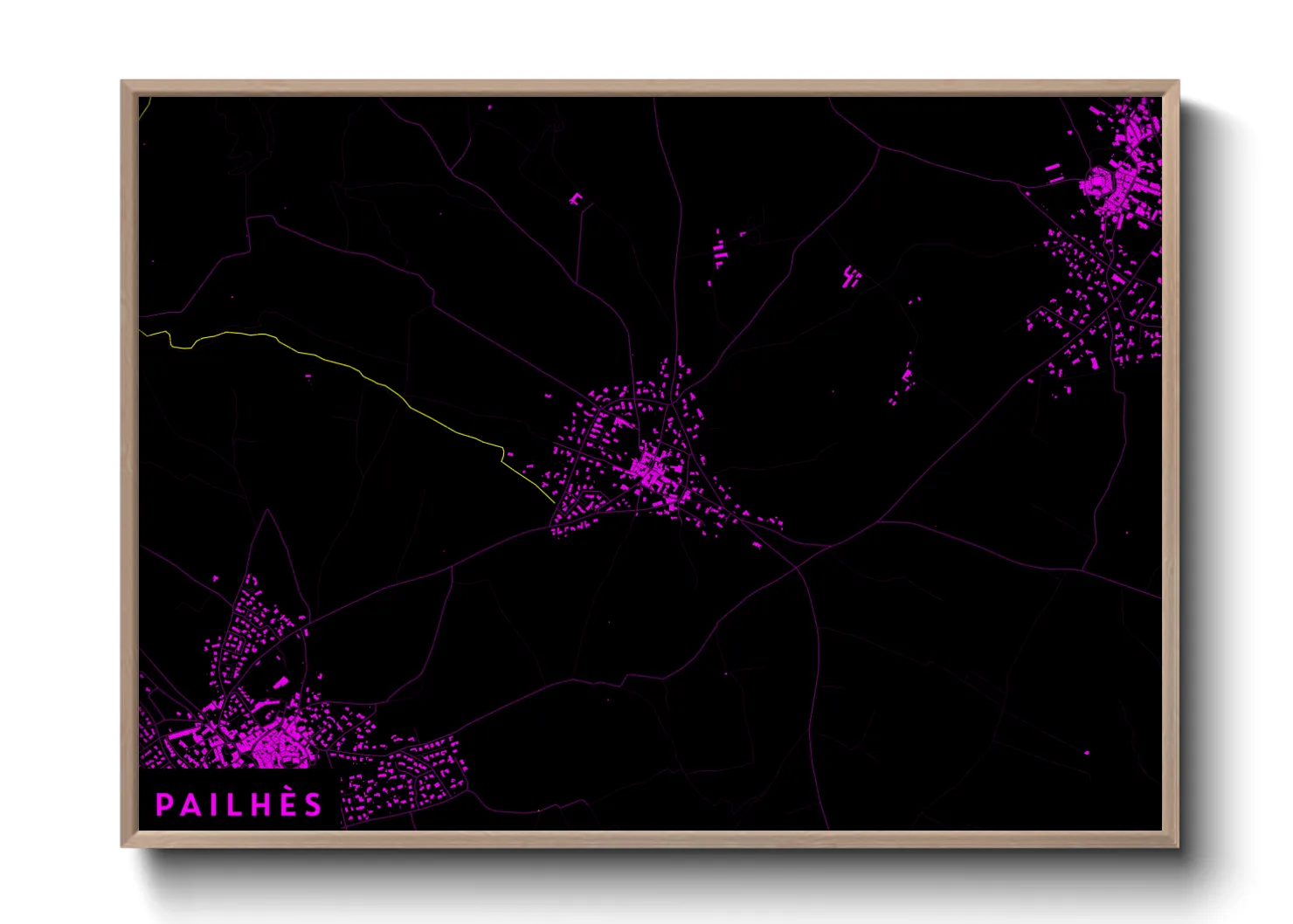 Une affiche de carte sur Pailhès