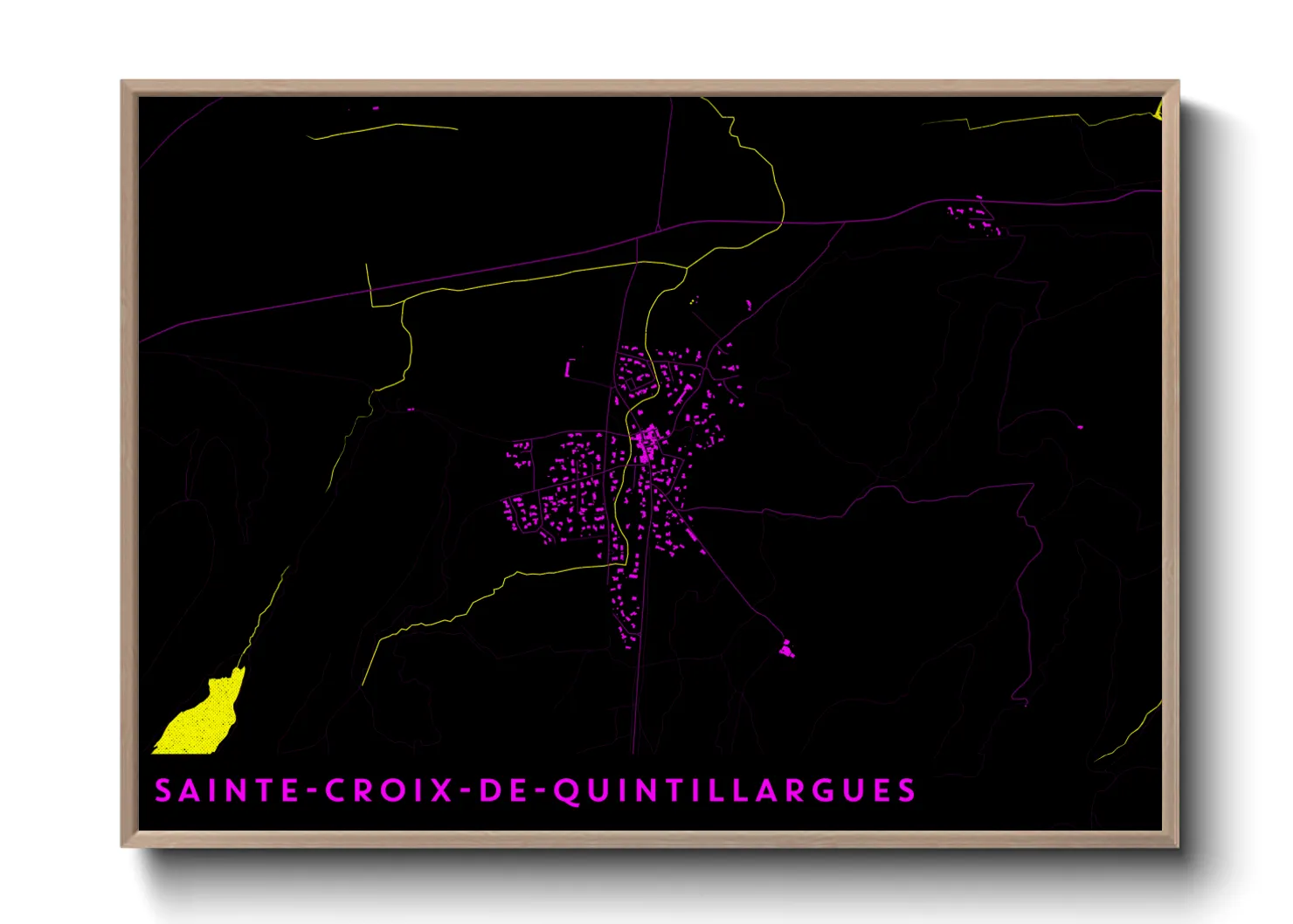 Une affiche de carte sur Sainte-Croix-de-Quintillargues