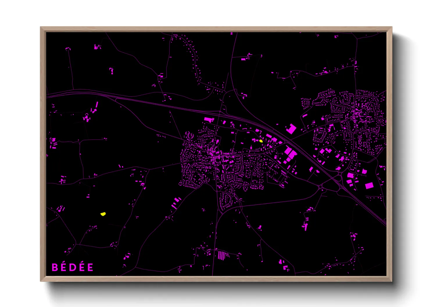 Une affiche de carte sur Bédée