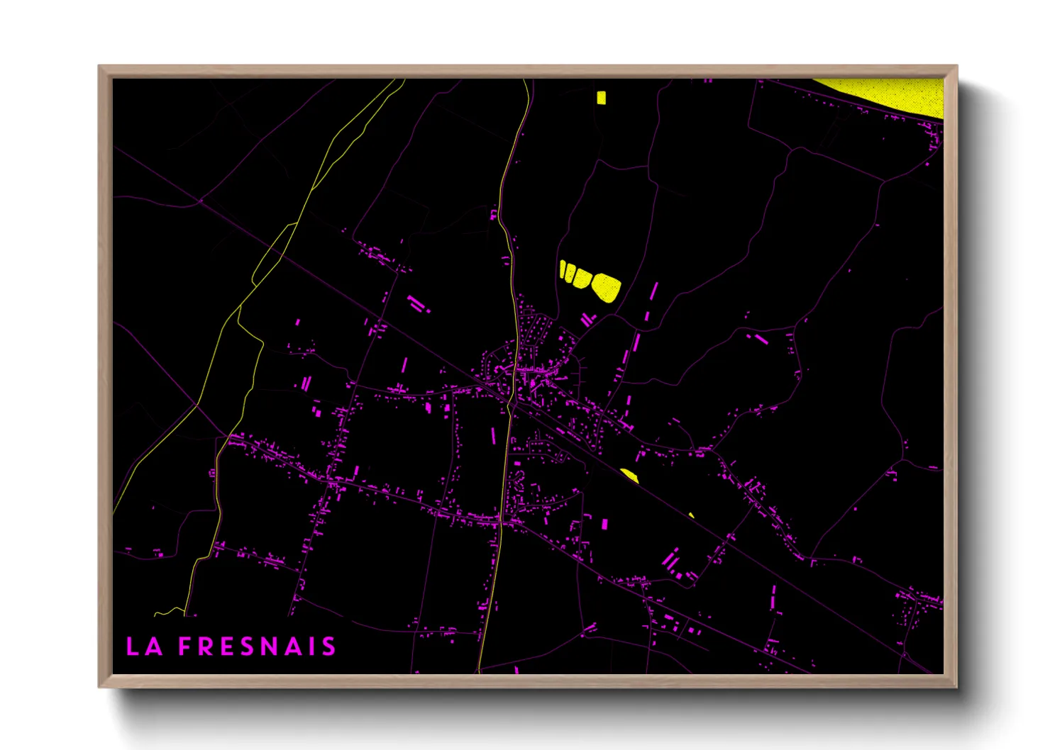 Une affiche de carte sur La Fresnais