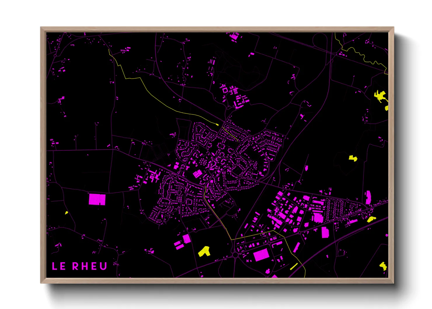 Une affiche de carte sur Le Rheu