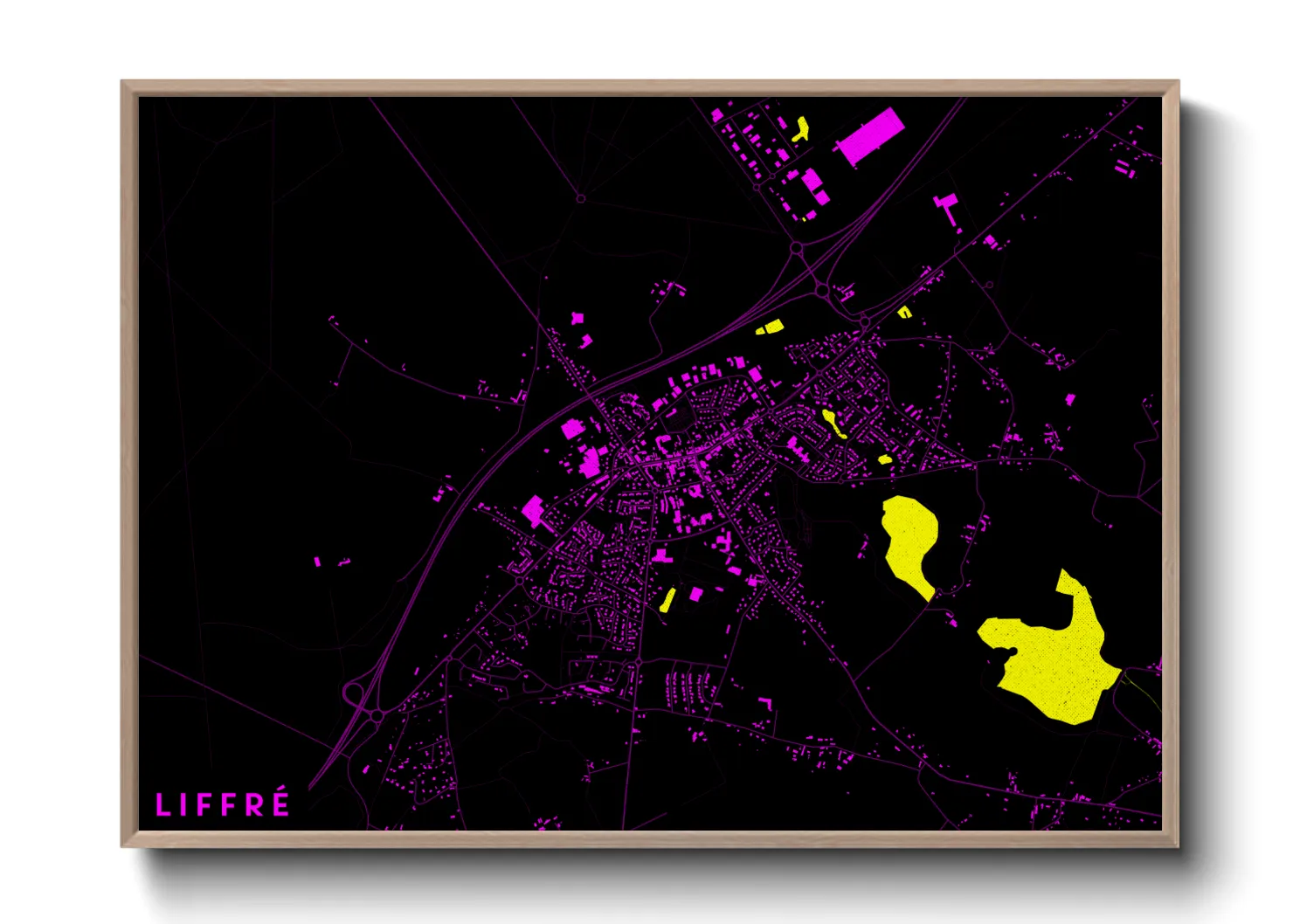 Une affiche de carte sur Liffré