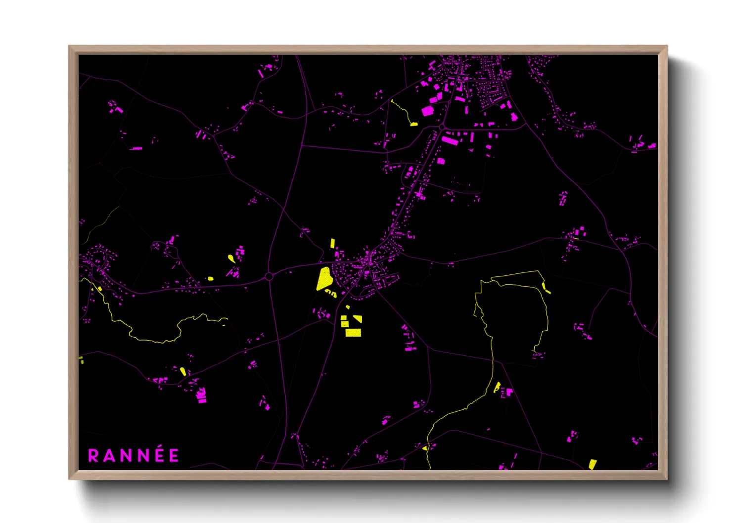 Une affiche de carte sur Rannée