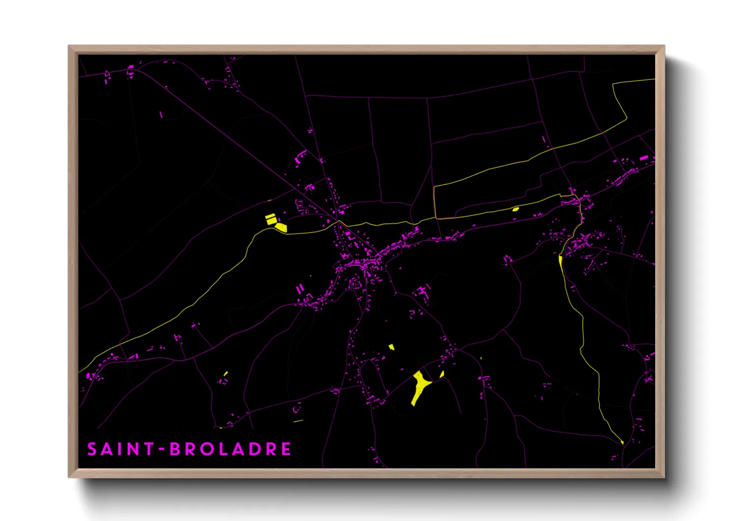 Une affiche de carte sur Saint-Broladre