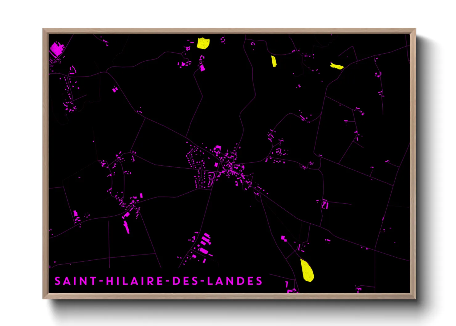 Une affiche de carte sur Saint-Hilaire-des-Landes