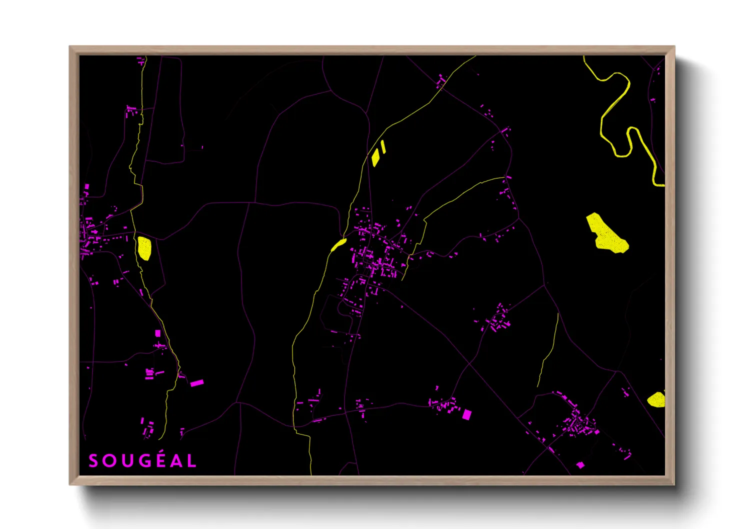 Une affiche de carte sur Sougéal