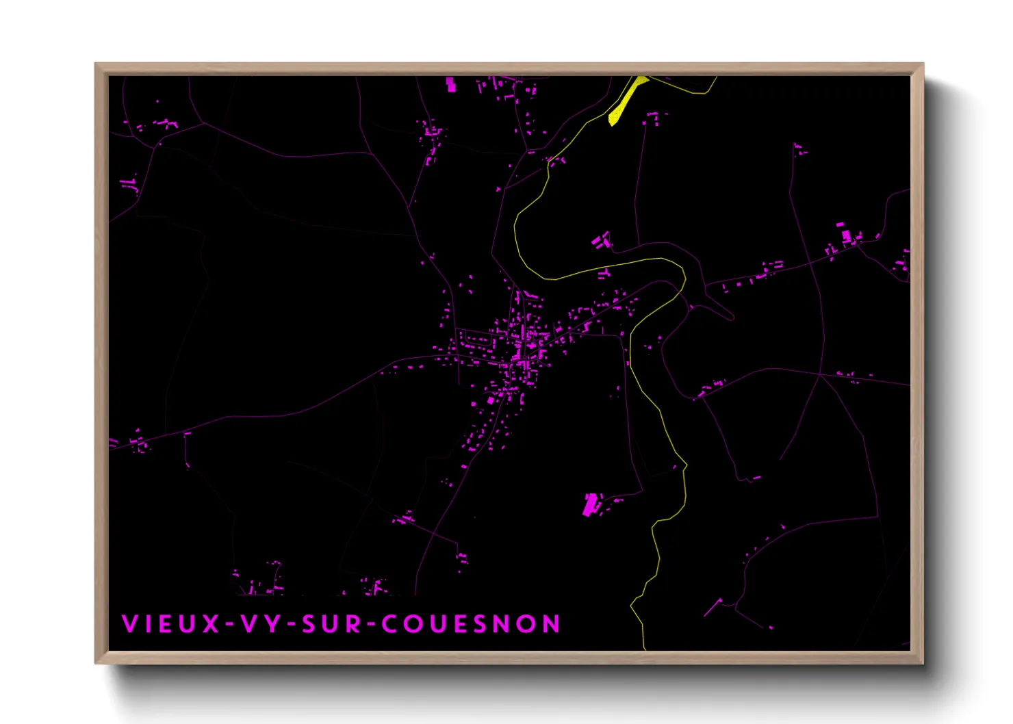 Une affiche de carte sur Vieux-Vy-sur-Couesnon