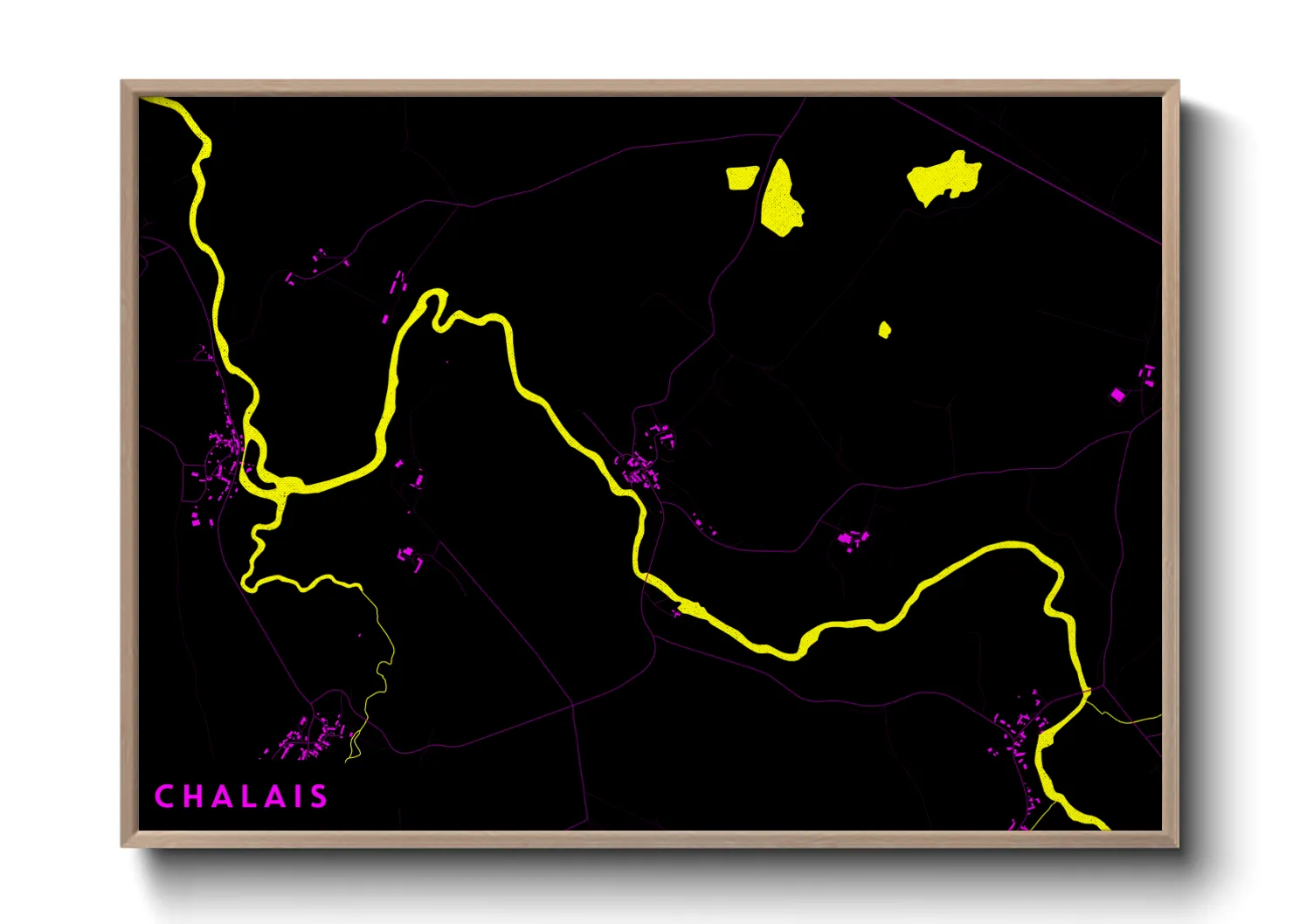 Une affiche de carte sur Chalais