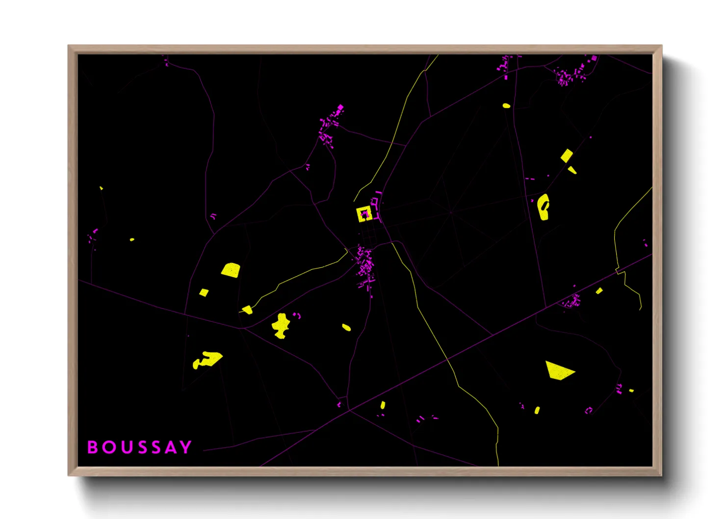 Une affiche de carte sur Boussay