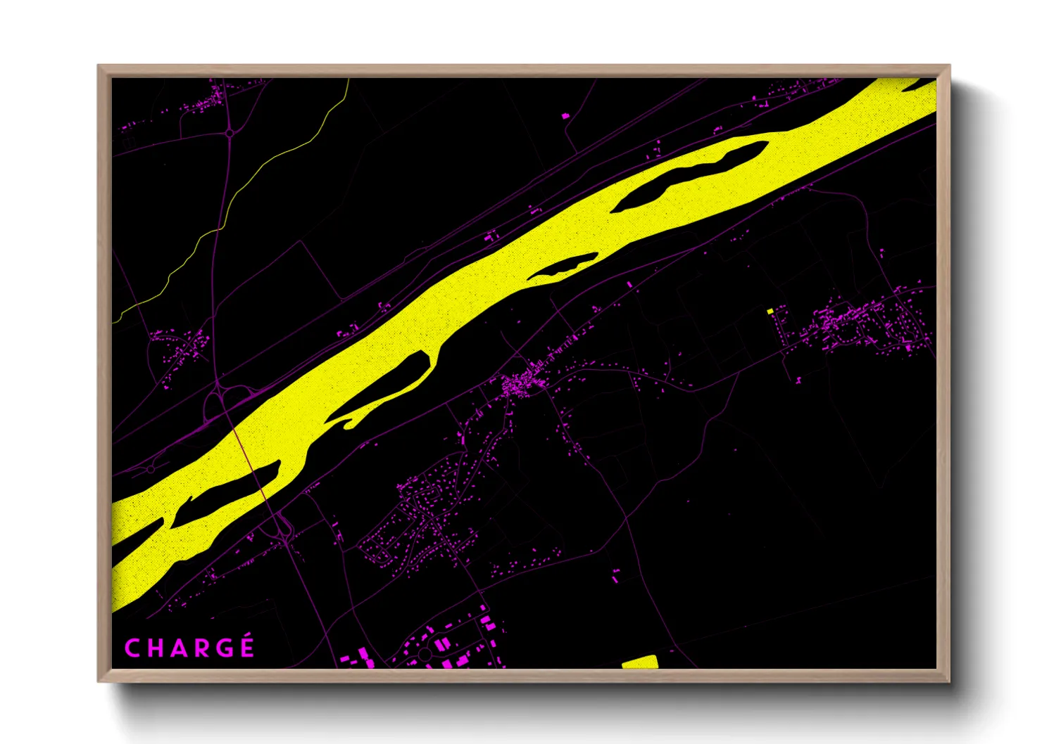 Une affiche de carte sur Chargé