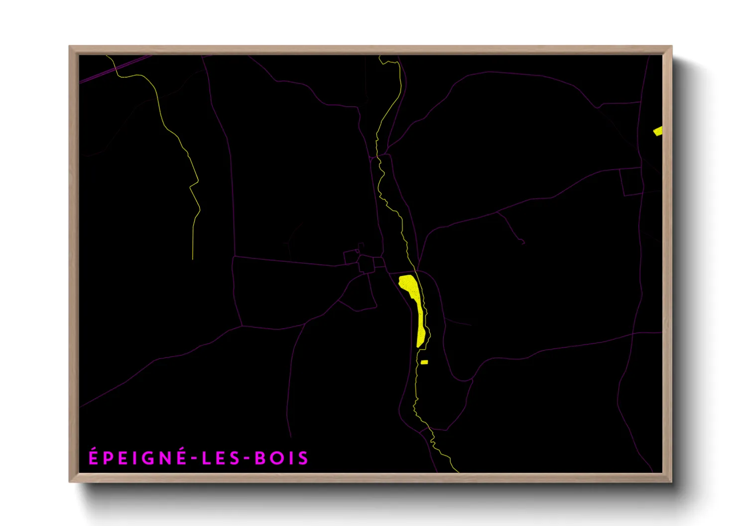 Une affiche de carte sur Épeigné-les-Bois