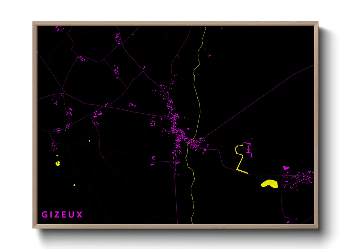 Une affiche de carte sur Gizeux