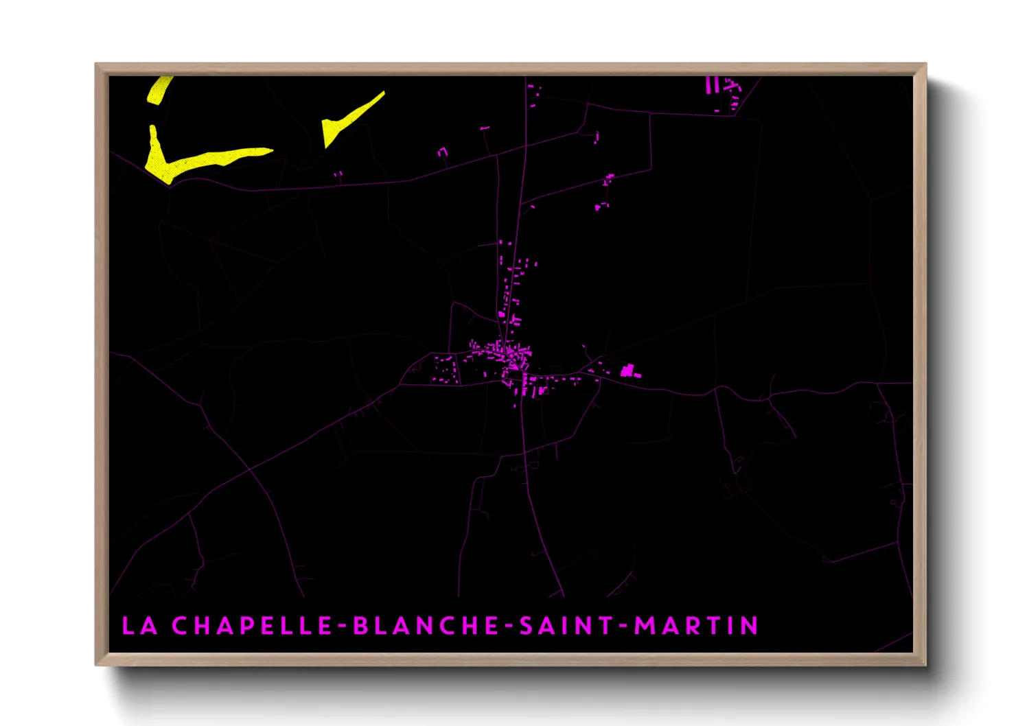 Une affiche de carte sur La Chapelle-Blanche-Saint-Martin