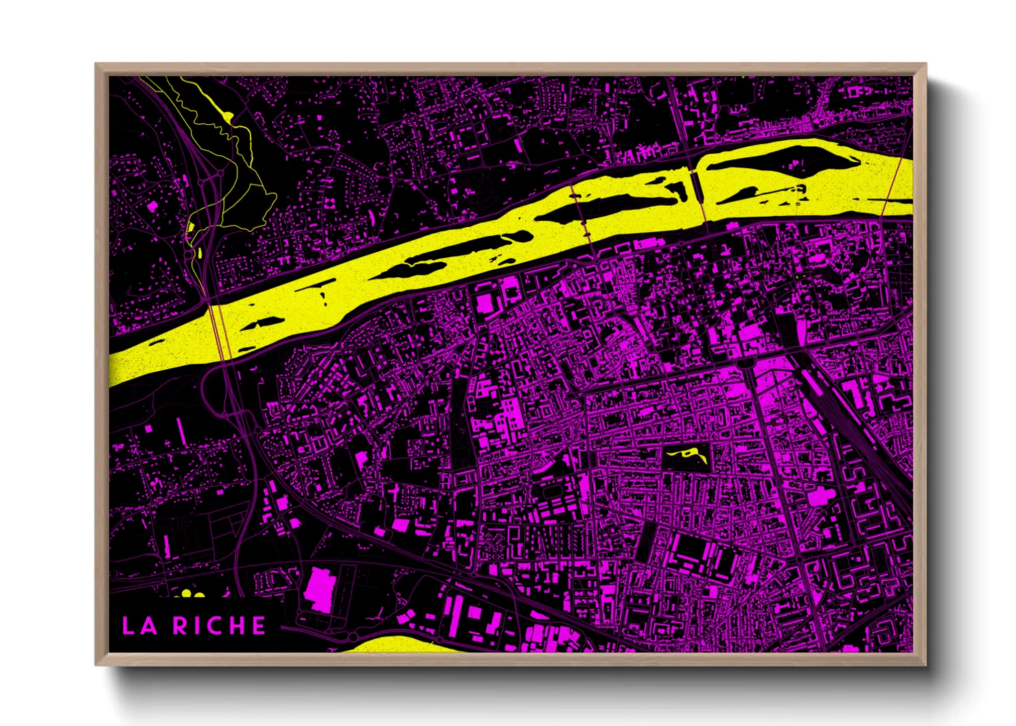 Une affiche de carte sur La Riche