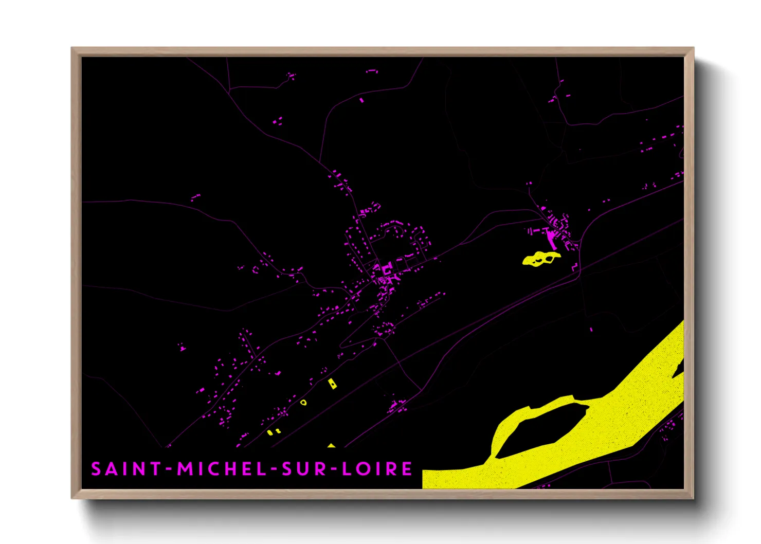 Une affiche de carte sur Saint-Michel-sur-Loire