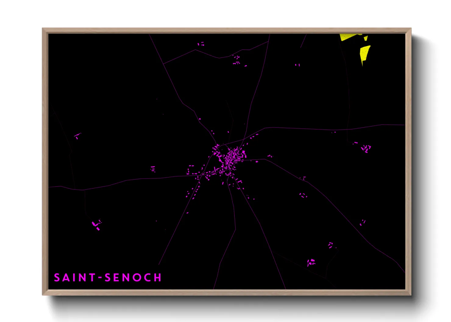 Une affiche de carte sur Saint-Senoch
