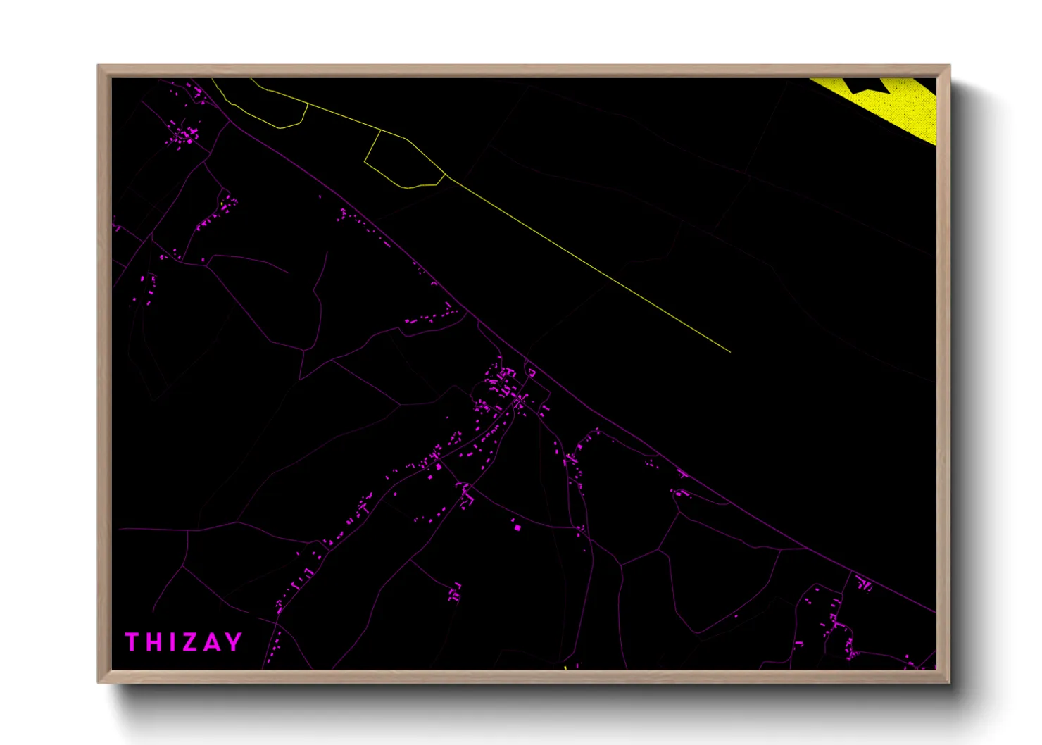 Une affiche de carte sur Thizay