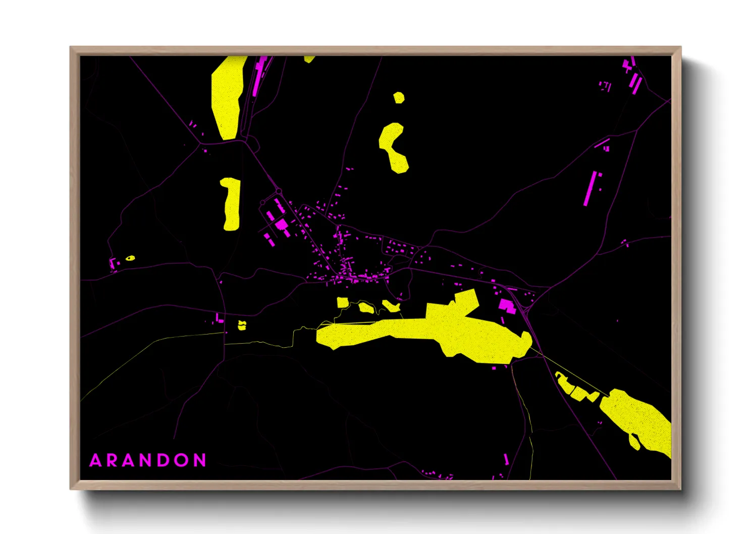 Une affiche de carte sur Arandon