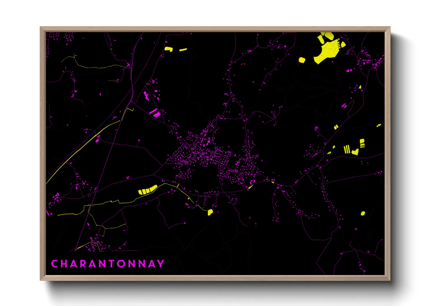 Une affiche de carte sur Charantonnay