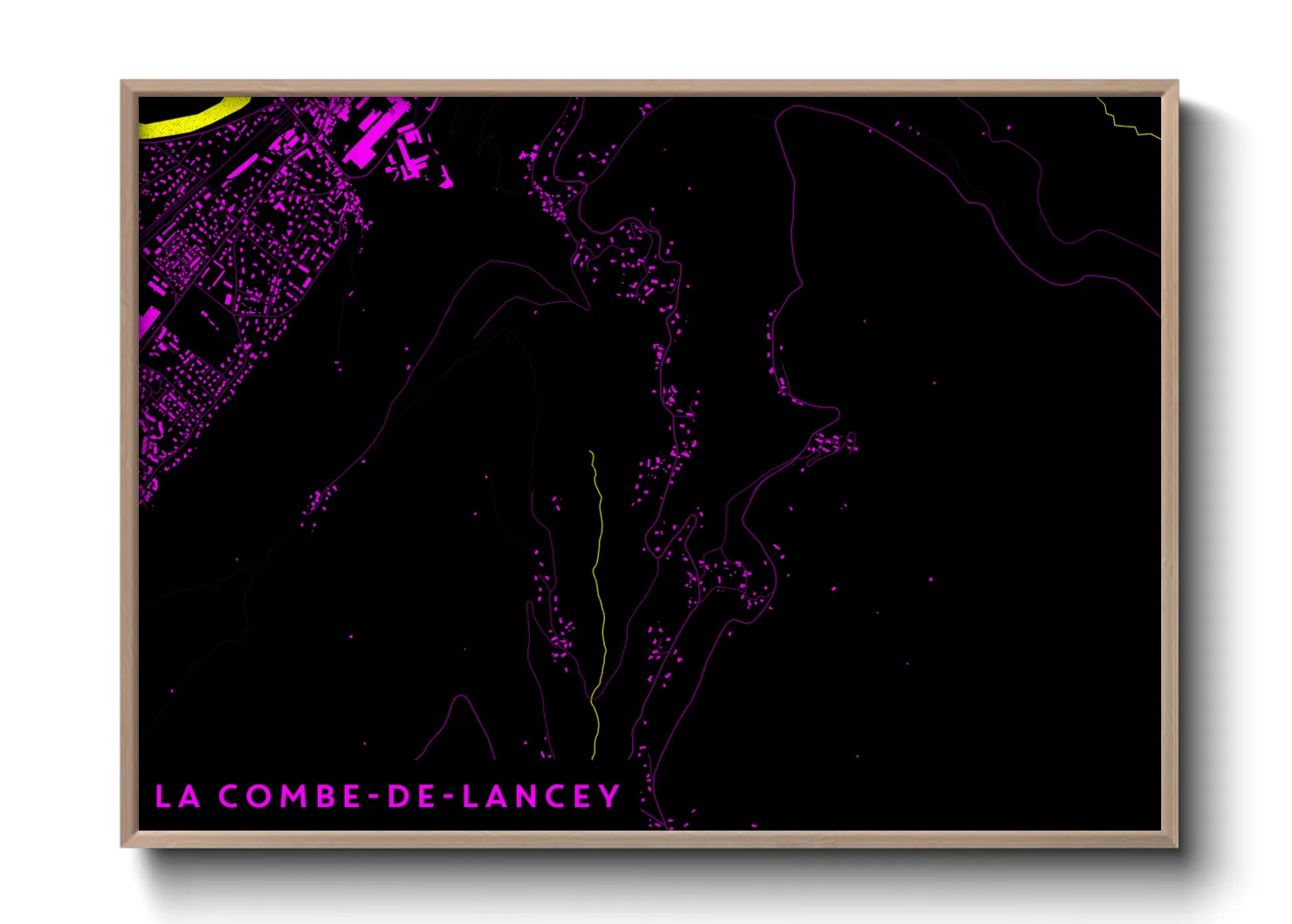 Une affiche de carte sur La Combe-de-Lancey