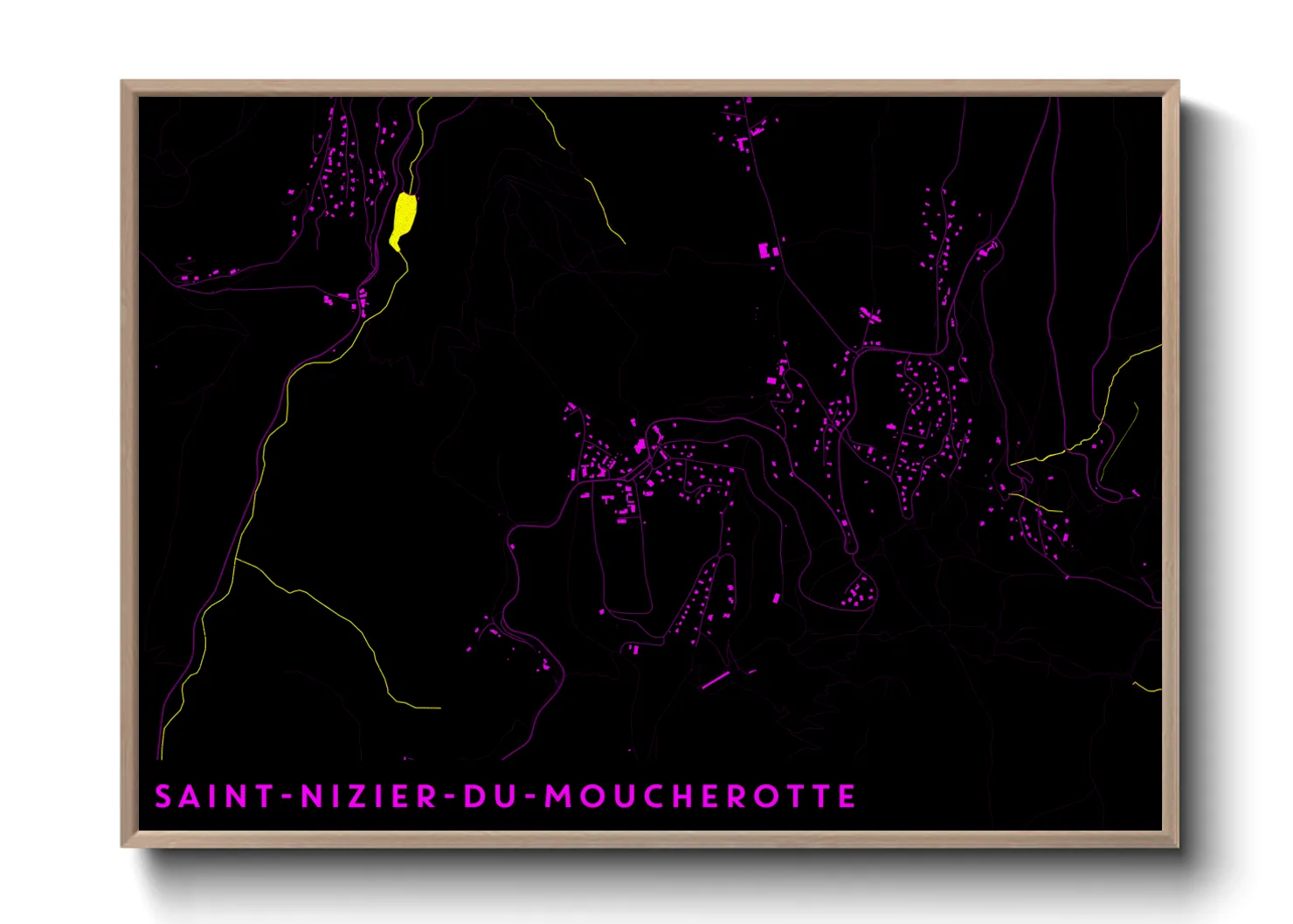 Une affiche de carte sur Saint-Nizier-du-Moucherotte