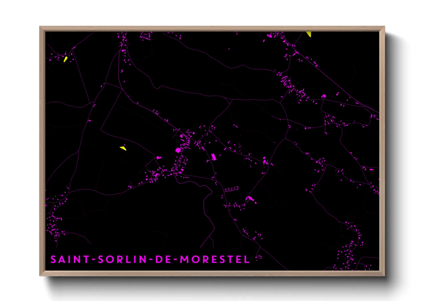 Une affiche de carte sur Saint-Sorlin-de-Morestel