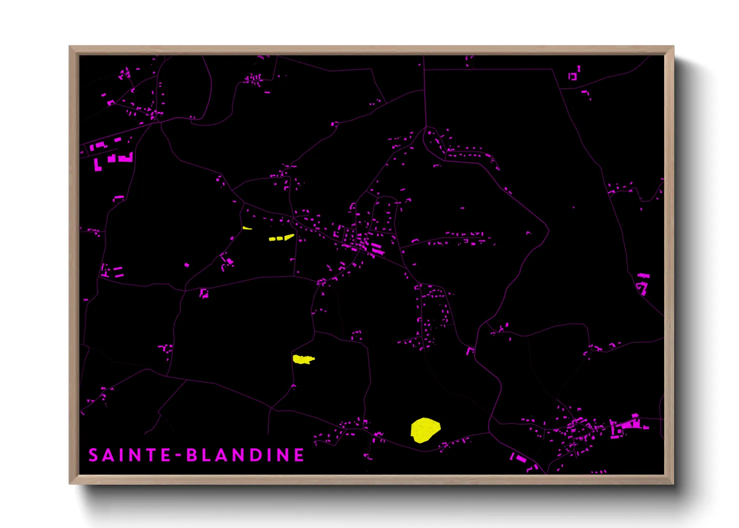 Une affiche de carte sur Sainte-Blandine