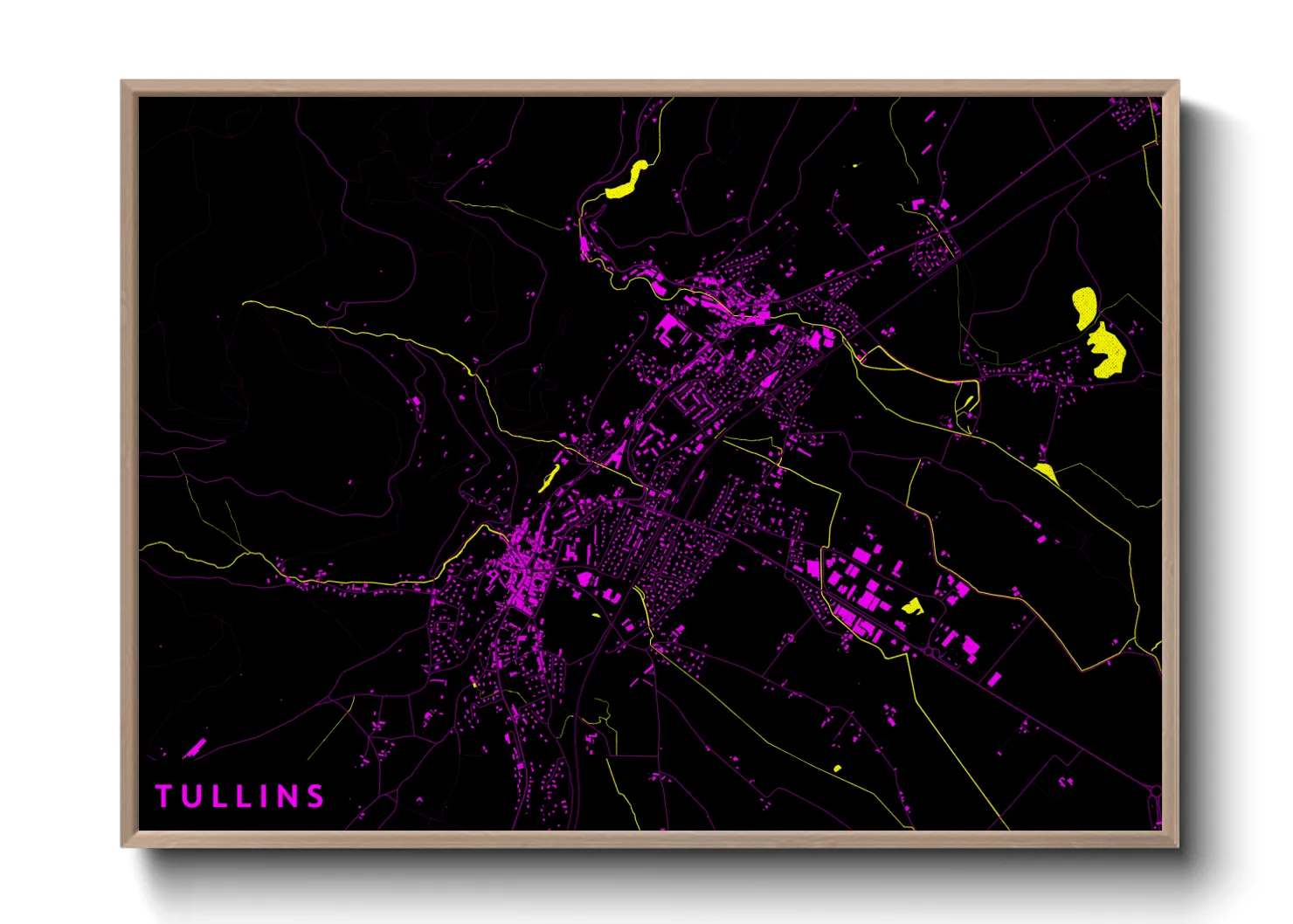 Une affiche de carte sur Tullins