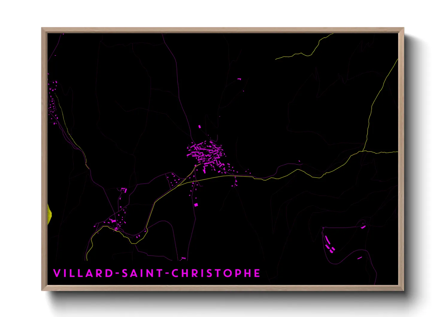 Une affiche de carte sur Villard-Saint-Christophe