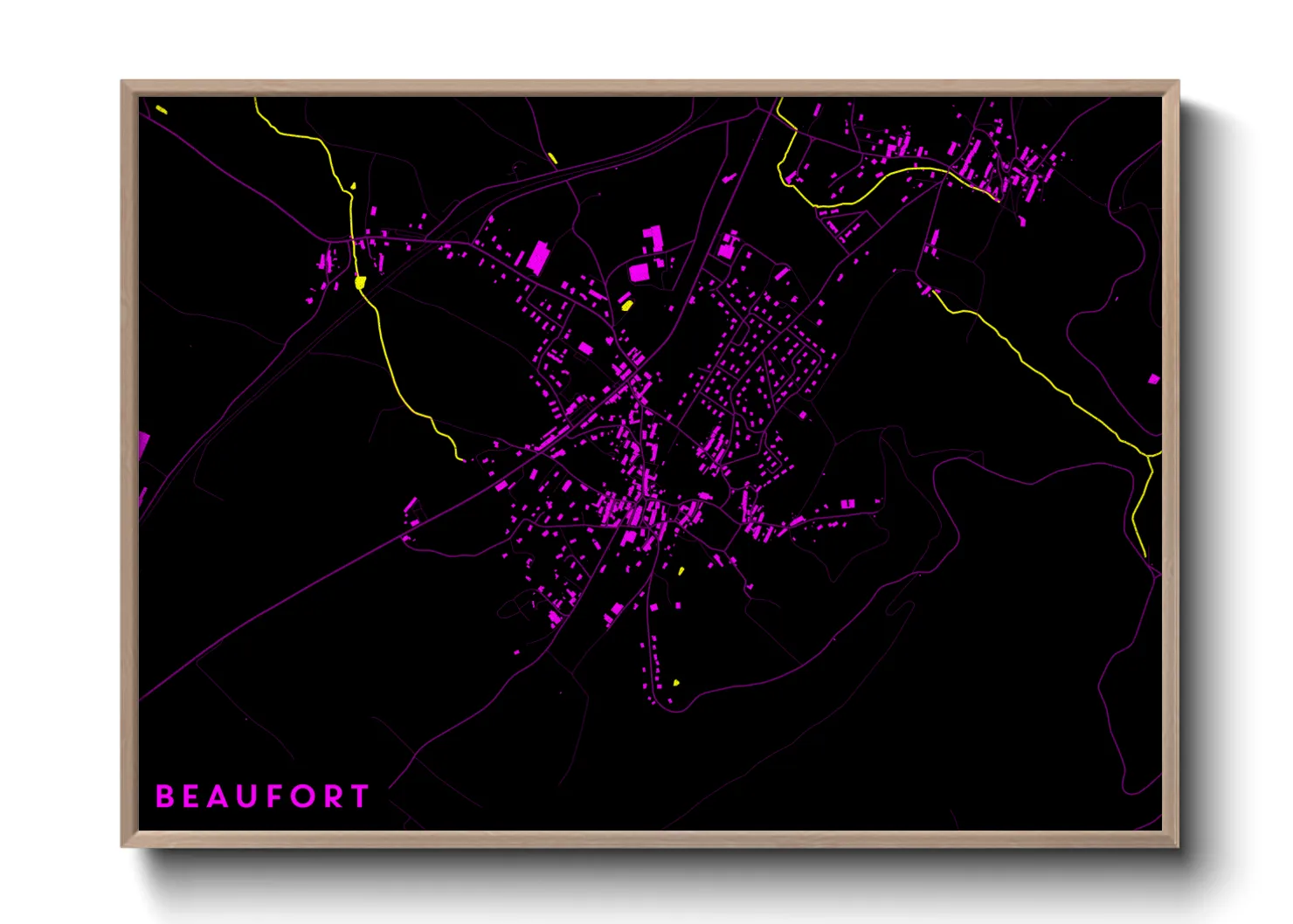 Une affiche de carte sur Beaufort