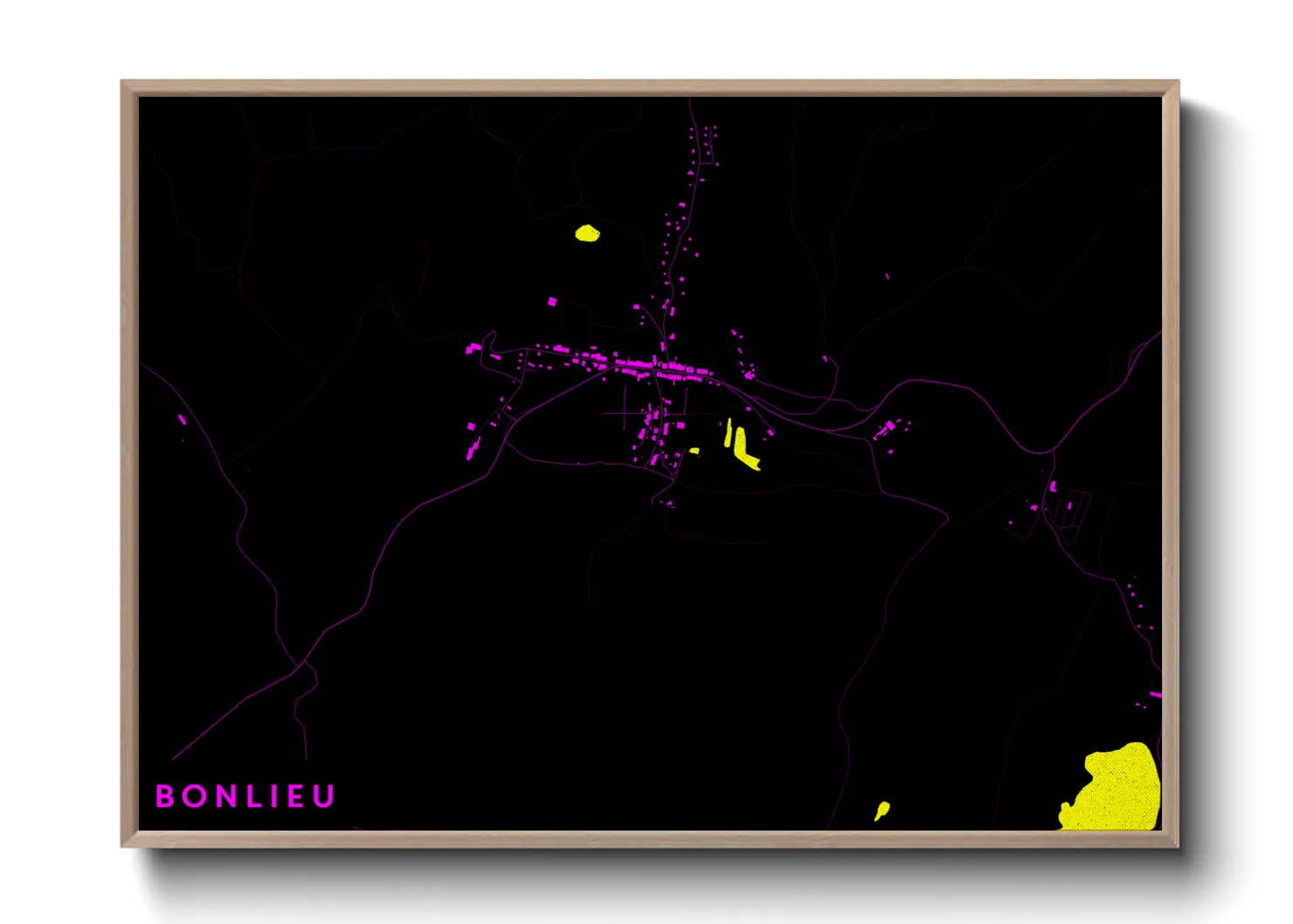 Une affiche de carte sur Bonlieu