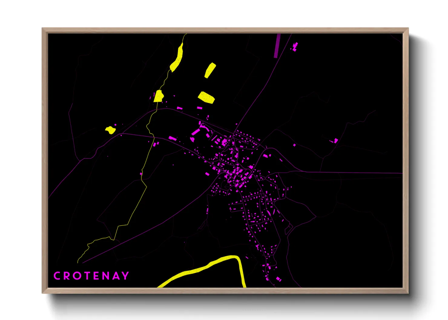 Une affiche de carte sur Crotenay